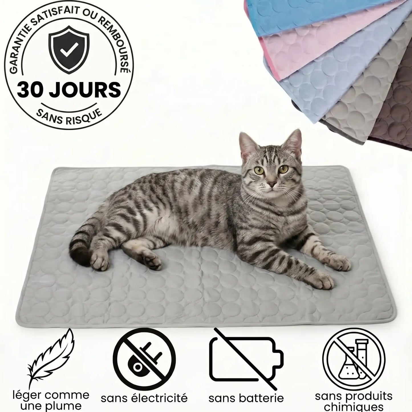Tapis rafraichissant Pawly pour chat